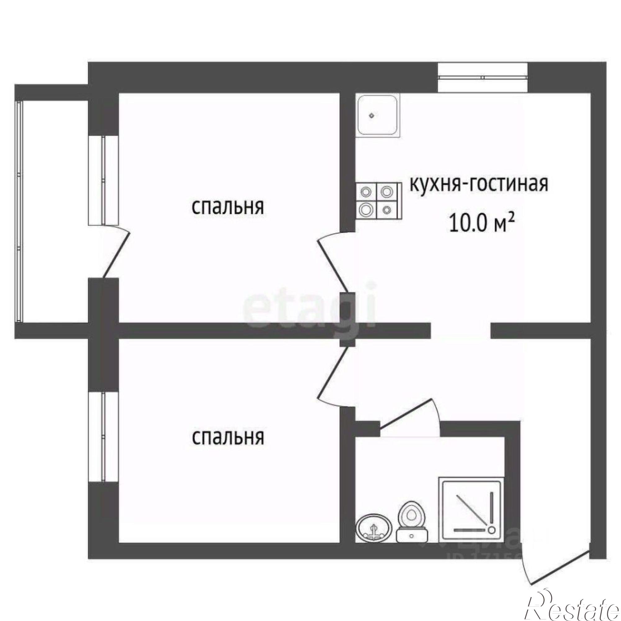 Купить квартиру за 4 400 000 рублей на Ремесленная улица, 19