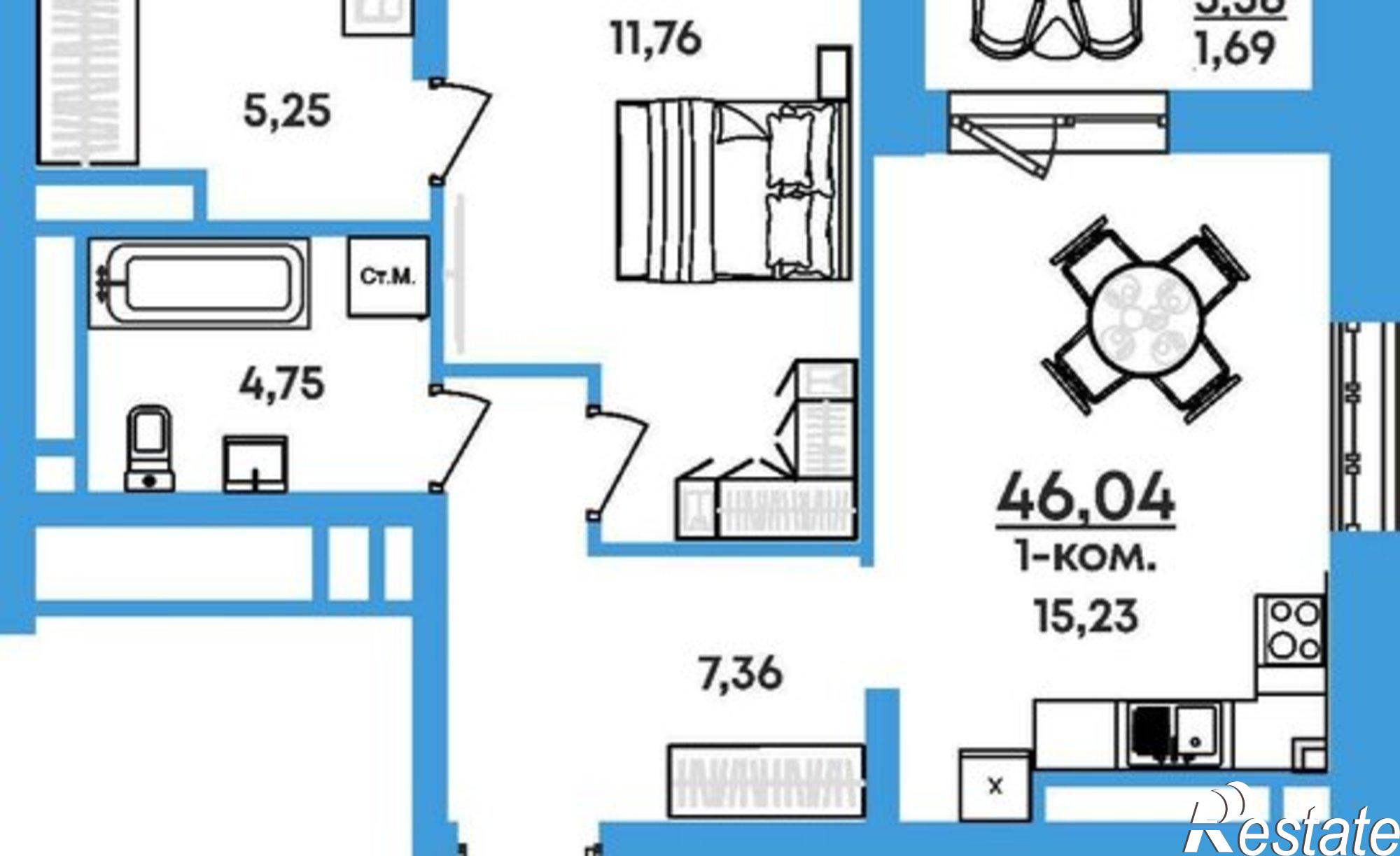 Купить квартиру за 6 353 800 рублей на Совхозная улица, 2