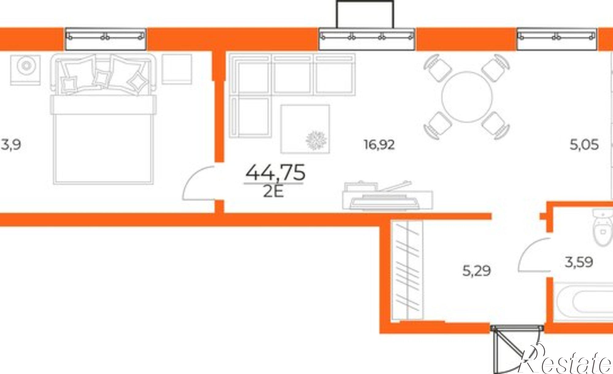 Купить квартиру за 6 756 810 рублей на улица Виталия Бубенина, 1