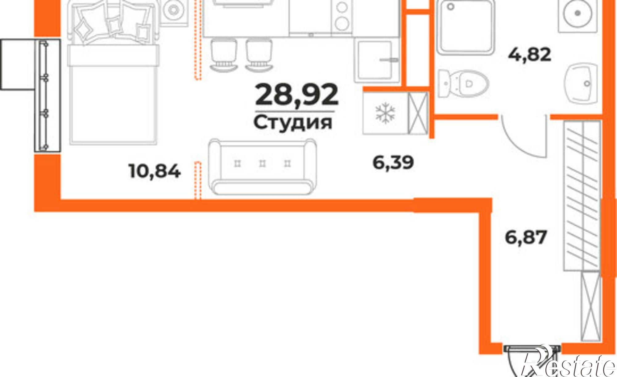 Купить квартиру за 4 910 530 рублей на Брянский переулок, 4/1