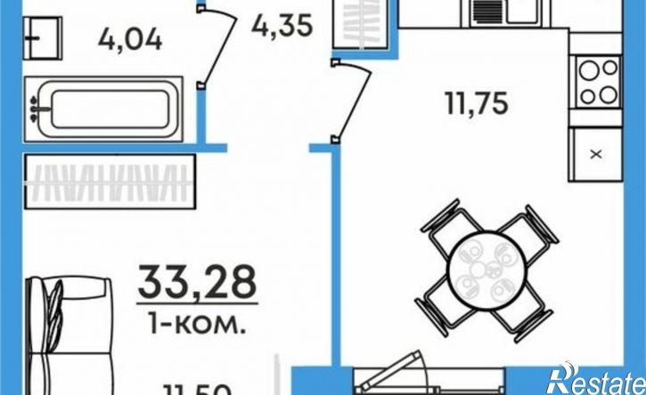 1-комн квартира в новом доме Совхозная улица, 61/1,  д. 61/1