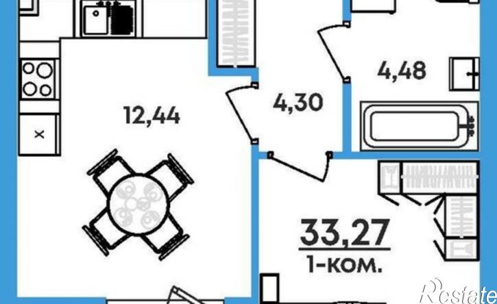 1-комн квартира в новом доме Совхозная улица, 61/1,  д. 61/1