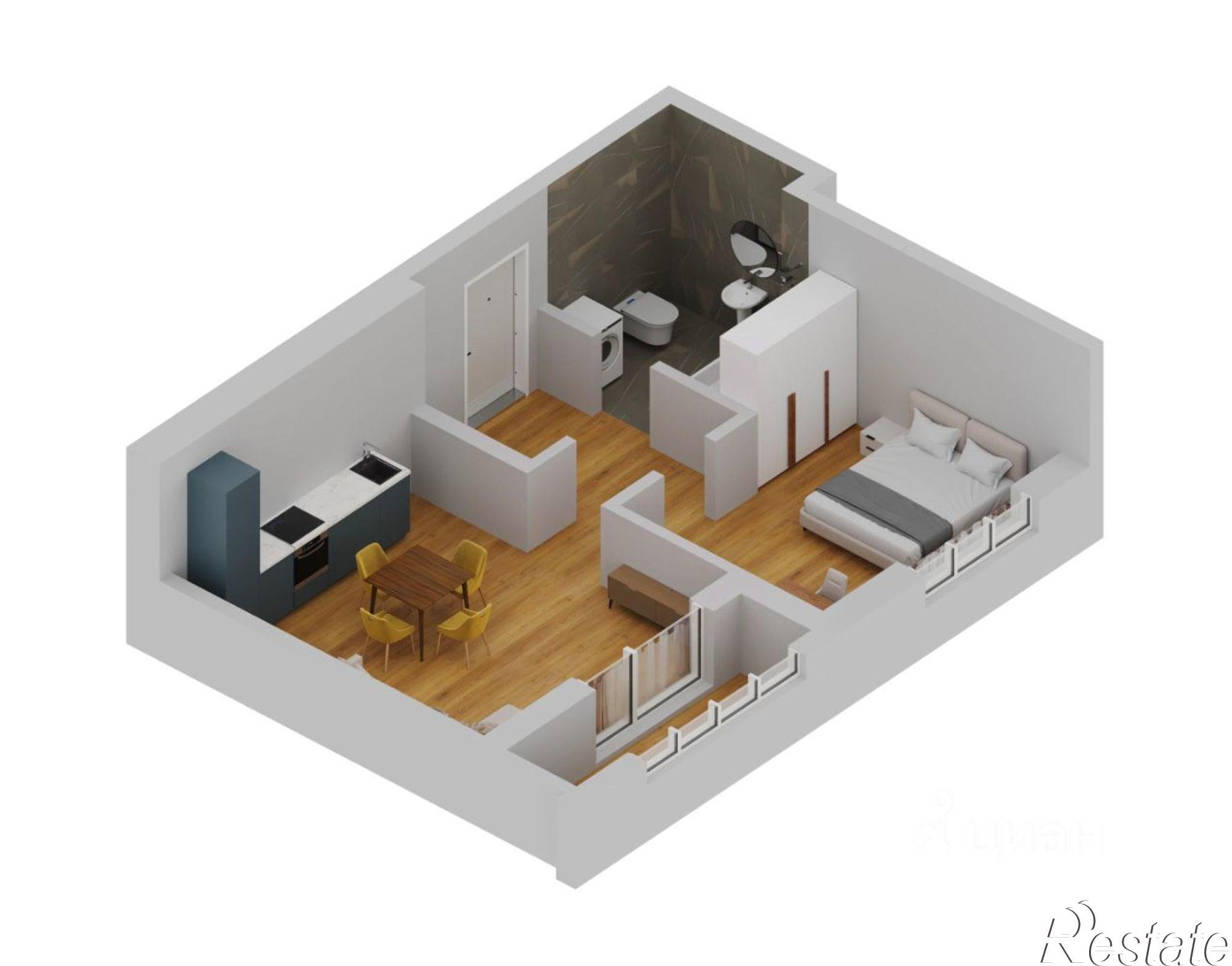 Купить квартиру за 9 632 400 рублей на ул Авиационная, 45/4