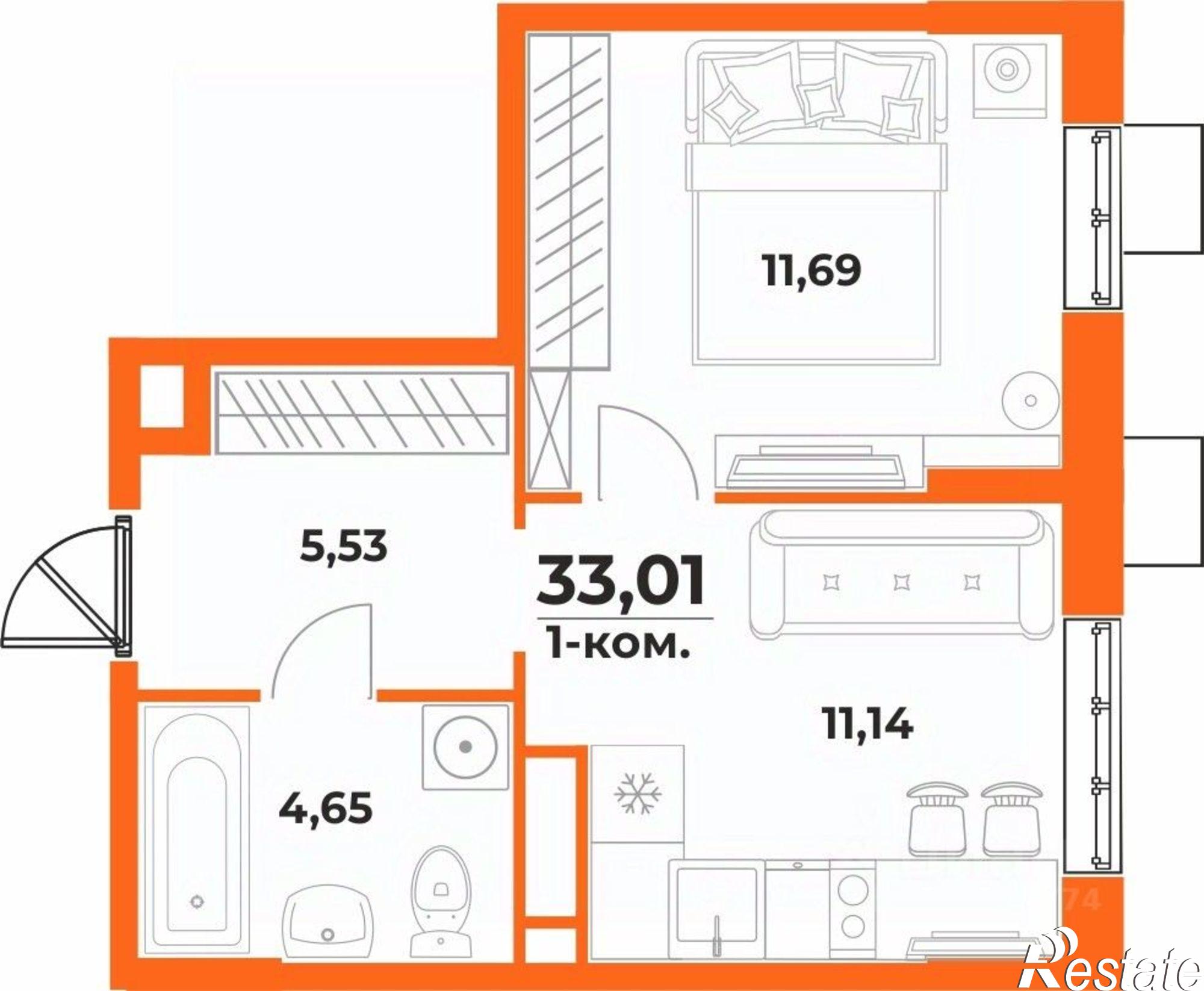 Купить квартиру за 5 565 920 рублей на Брянский переулок, 3 с8