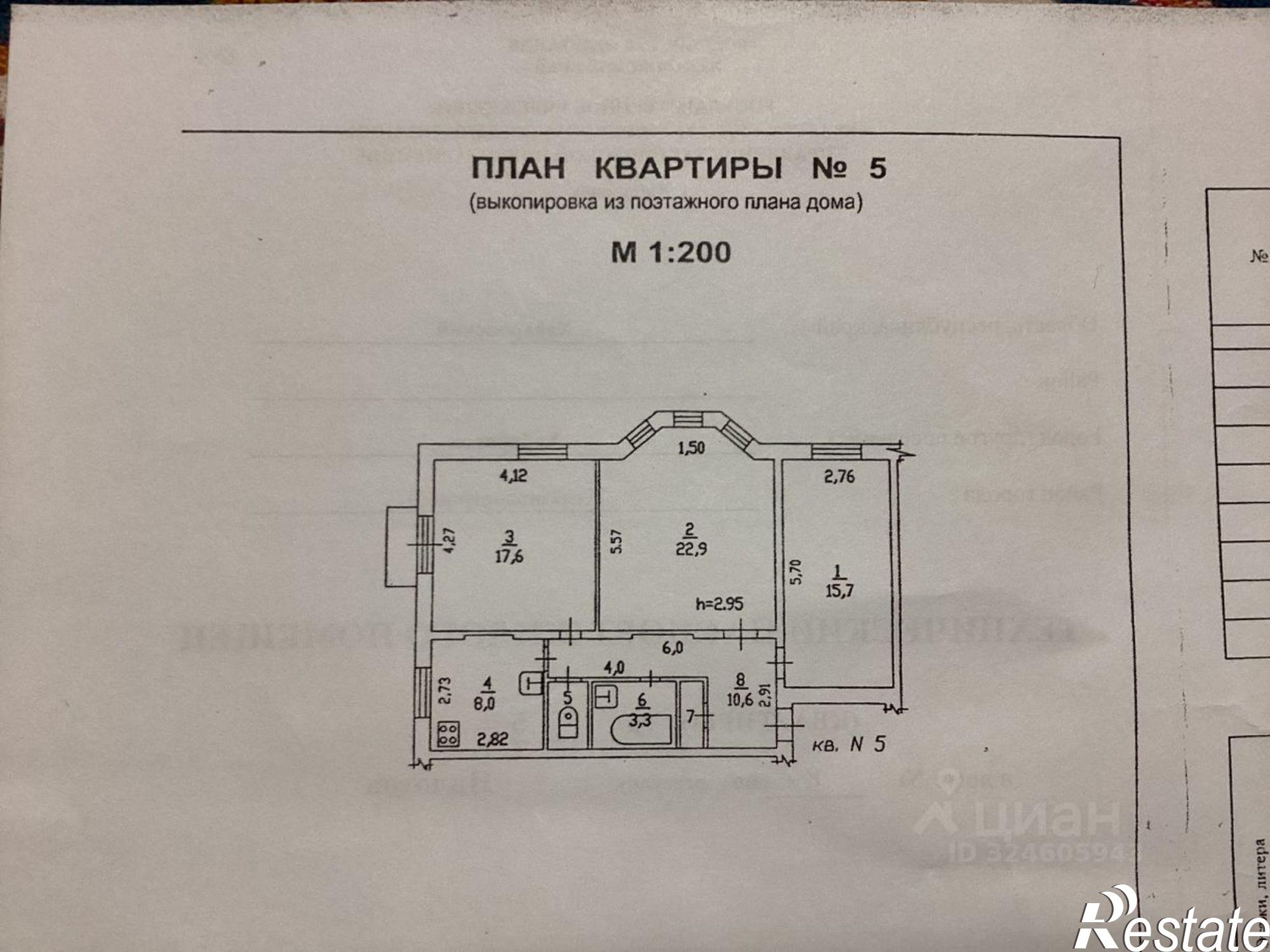 Купить квартиру за 6 700 000 рублей на переулок Пилотов, 8