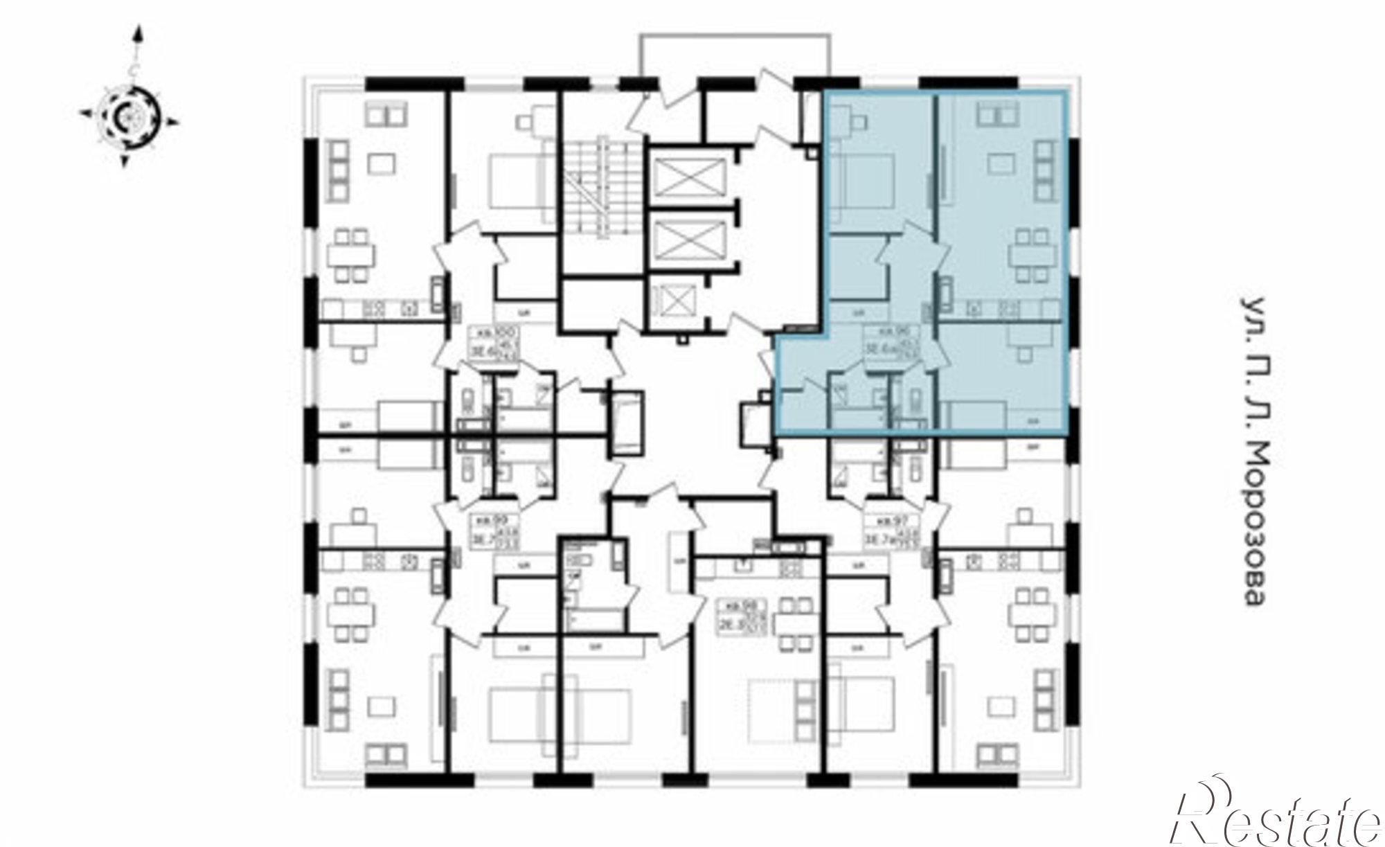 Купить квартиру за 12 500 000 рублей на улица Сысоева, 14 к1