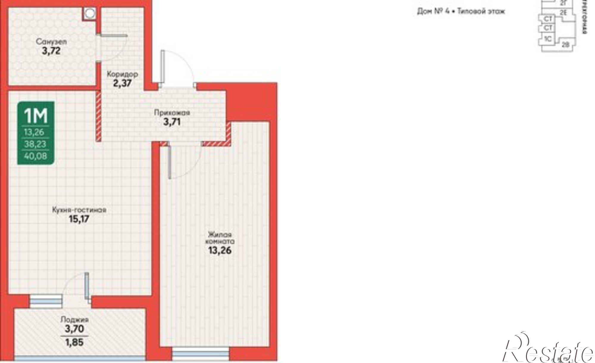 Купить квартиру за 7 615 200 рублей на Тихоокеанская улица, 164 к2