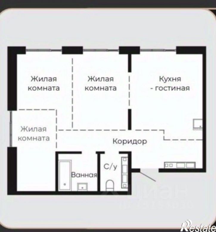 2-комн квартира улица Шеронова, 12,  д. 12