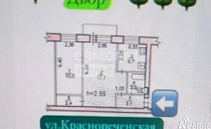 2-комн квартира Краснореченская улица, 203,  д. 203