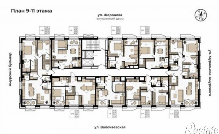 2-комн квартира в новом доме Волочаевская улица, 156 с1,  д. 156 с1