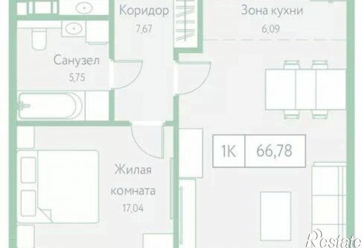 1-комн квартира в новом доме Доступный переулок, 14,  д. 14