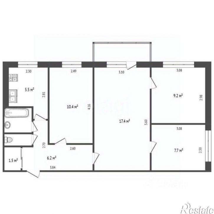 4-комн квартира улица Фрунзе, 34,  д. 34