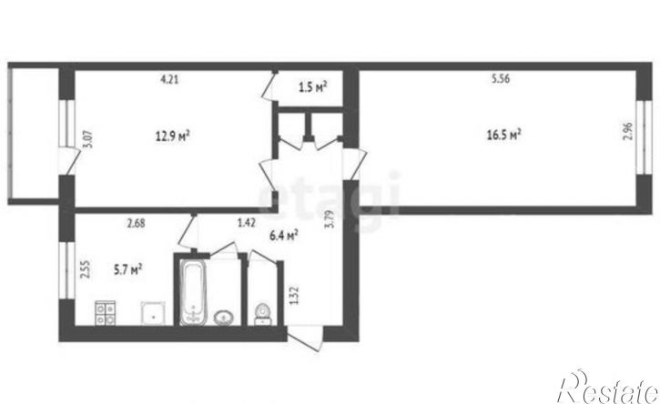 2-комн квартира ул Панфиловцев, 35,  д. 35