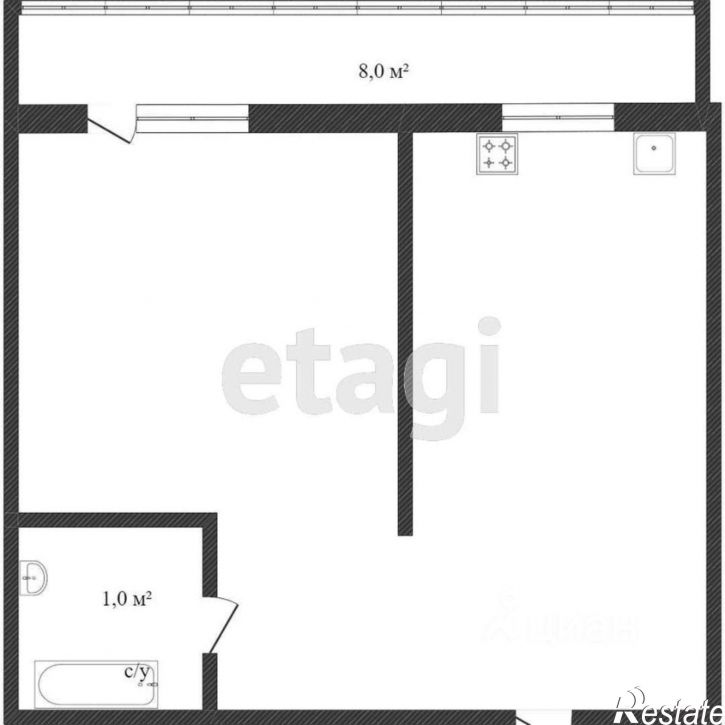 1-комн квартира ул Пионерская, 1/2,  д. 1/2