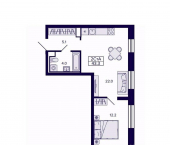 2-комн, 43 кв м, этаж 2/30 ул Карла Маркса, 96/1