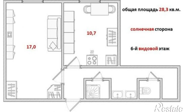 1-комн квартира ул Белорусская, 2а 3,  д. 2а 3,  к. 3
