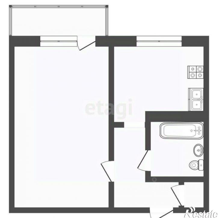 1-комн квартира ул Фрунзе, 34,  д. 34