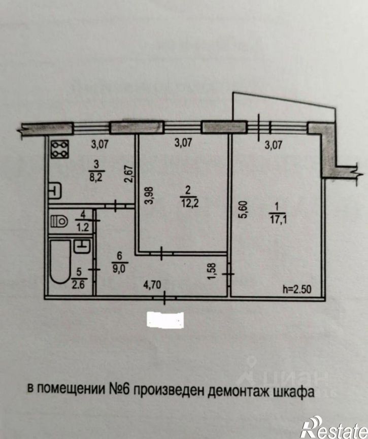 2-комн квартира кв-л ДОС (Большой Аэродром), 36,  д. 36