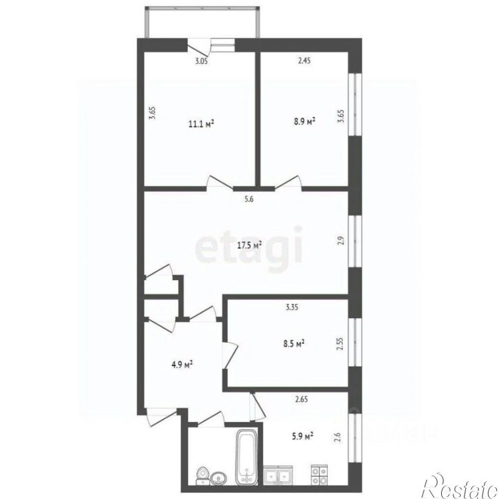 4-комн квартира ул Трехгорная, 61б,  д. 61б