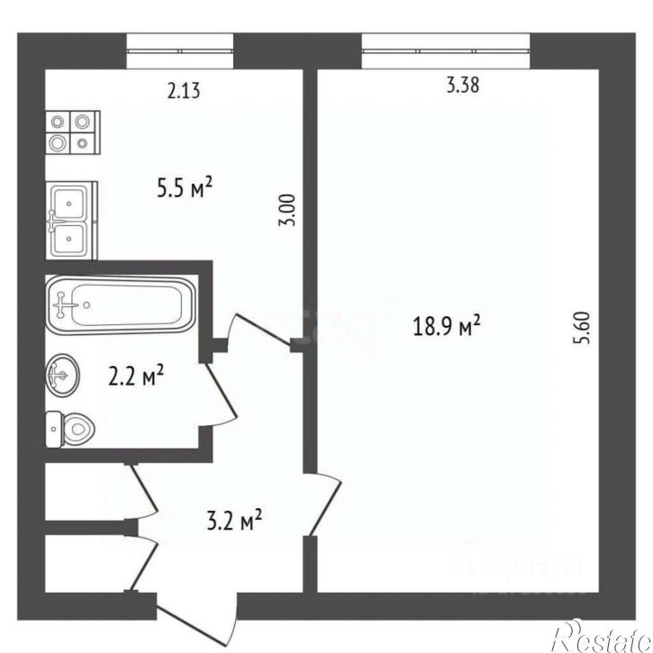 1-комн квартира ул Иртышская, 11,  д. 11