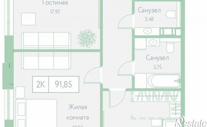 2-комн квартира в новом доме ул Шуранова, 47,  д. 47