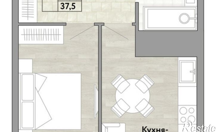 1-комн квартира в новом доме ЖК Грин 2