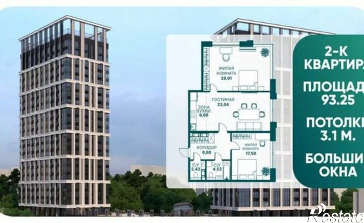 2-комн квартира в новом доме Доступный переулок, 14,  д. 14