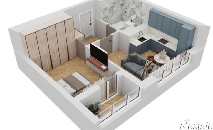 1-комн квартира в новом доме ул Музыкина, 4,  д. 4