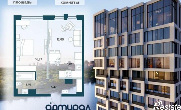 1-комн квартира в новом доме ул Юнгов, 11,  д. 11