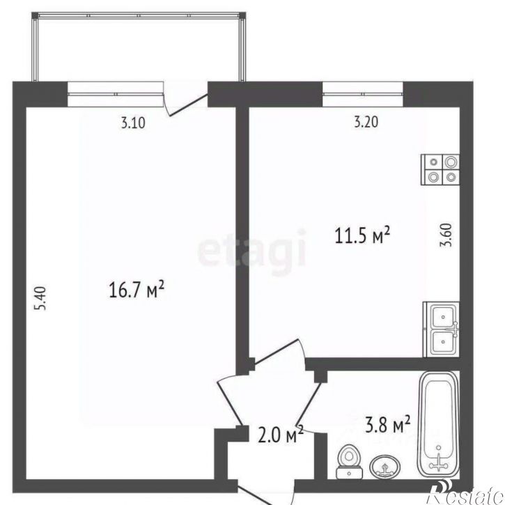 1-комн квартира ул Юности, 10,  д. 10