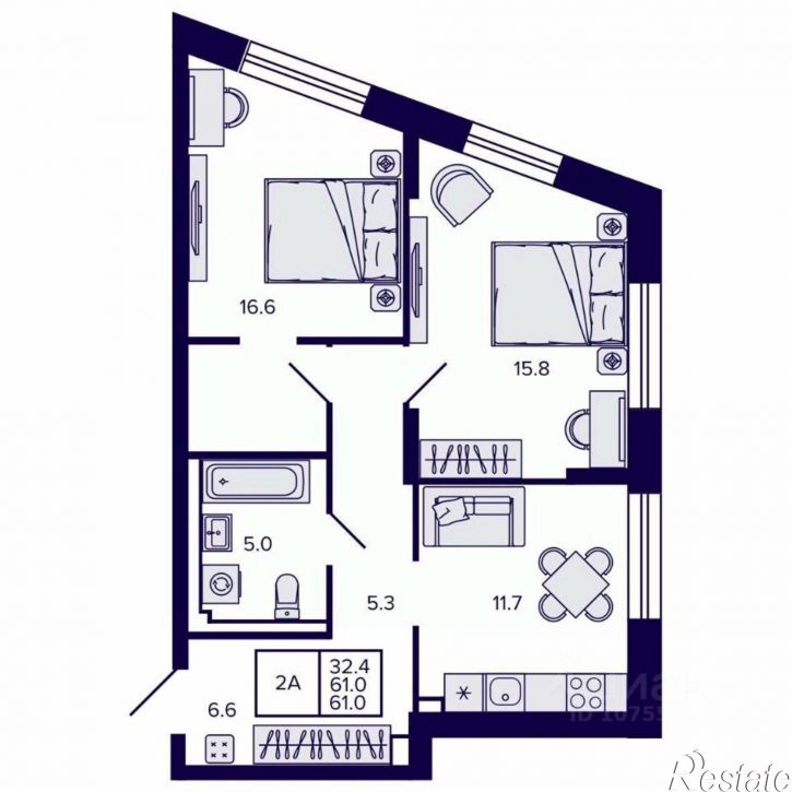 2-комн квартира в новом доме ул Карла Маркса, 96/1,  д. 96/1