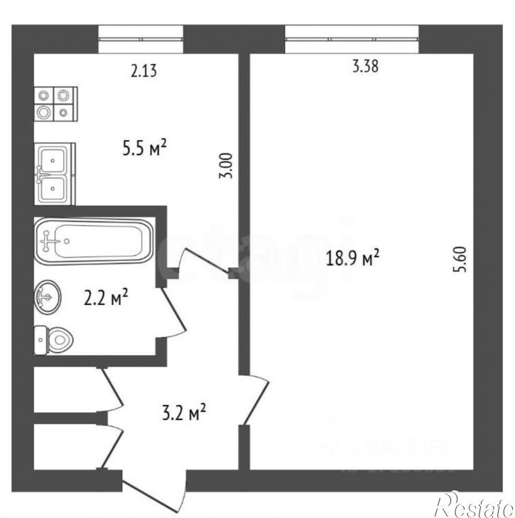 1-комн квартира ул Иртышская, 11,  д. 11