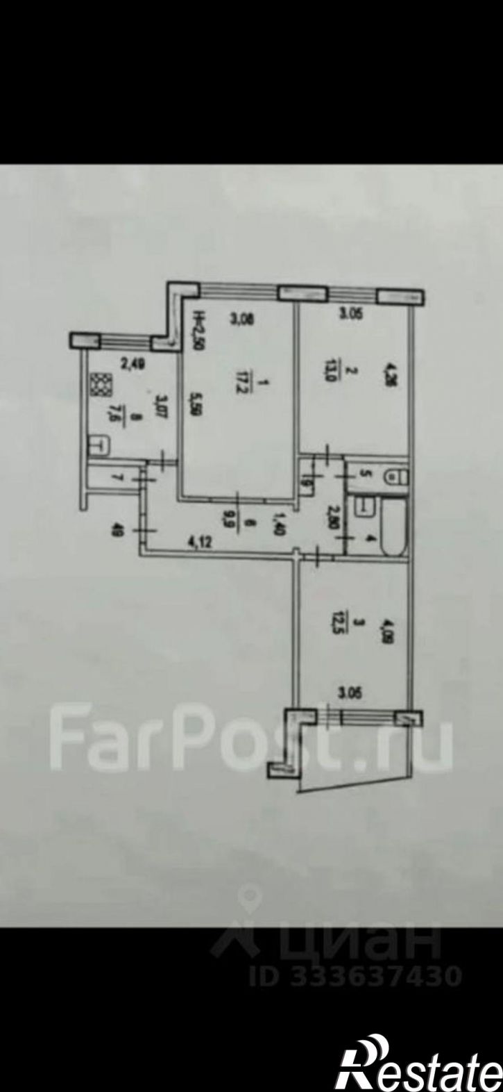 3-комн квартира Краснореченский переулок, 28,  д. 28