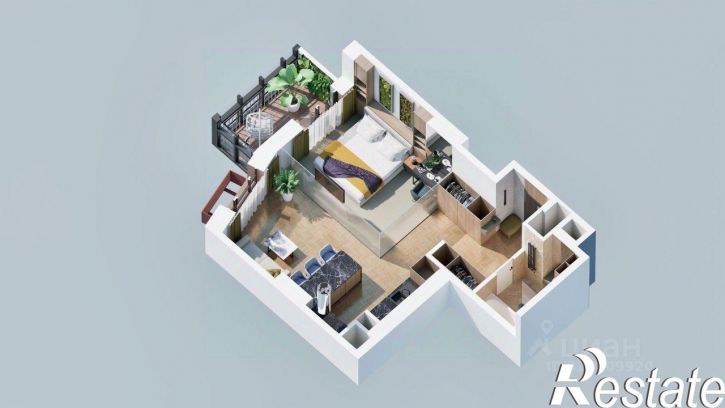 1-комн квартира в новом доме Советская улица, 35,  д. 35