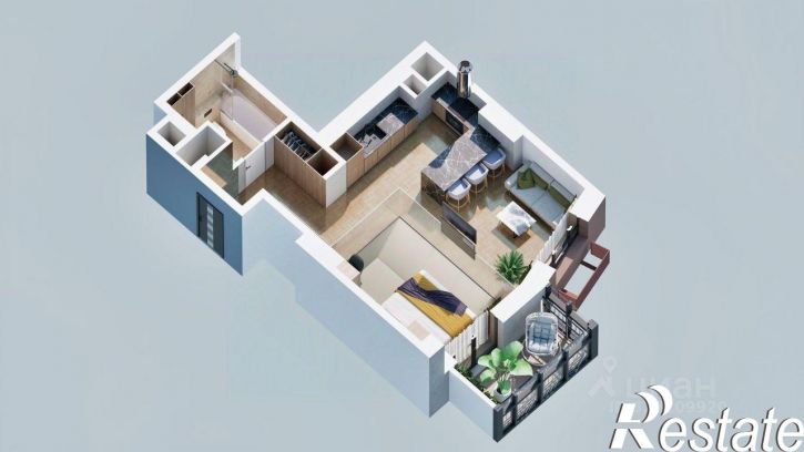 1-комн квартира в новом доме Советская улица, 35,  д. 35