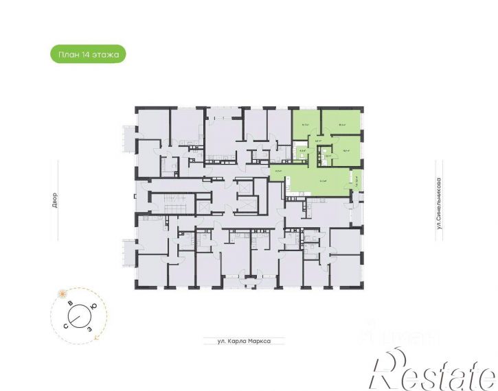 3-комн квартира в новом доме улица Кулибина, 1/2,  д. 1/2