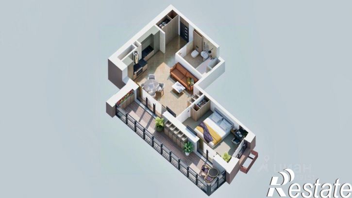 1-комн квартира в новом доме Советская улица, 35,  д. 35