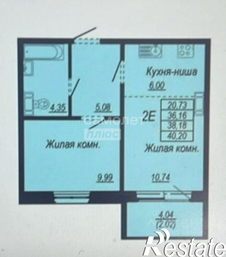 2-комн квартира улица Рокоссовского, 10 к1,  д. 10 к1