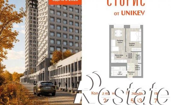 2-комн квартира в новом доме улица имени Лейтенанта Орлова, 10/2,  д. 10/2