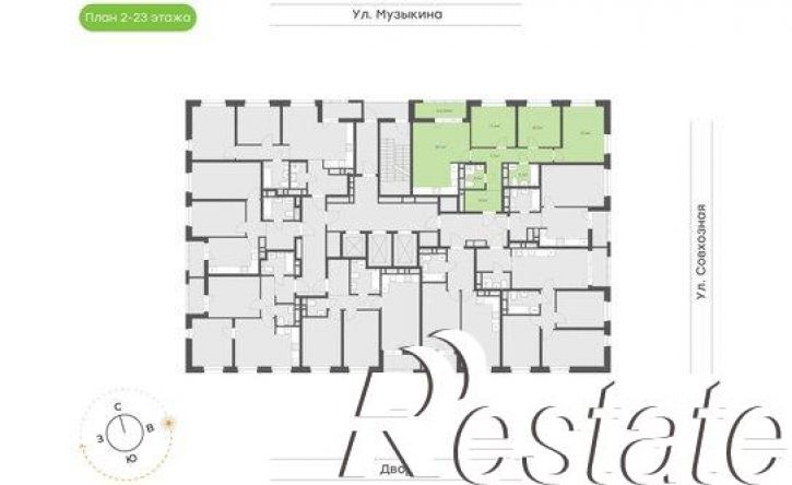 3-комн квартира в новом доме улица Героев Пассаров, 4/1,  д. 4/1
