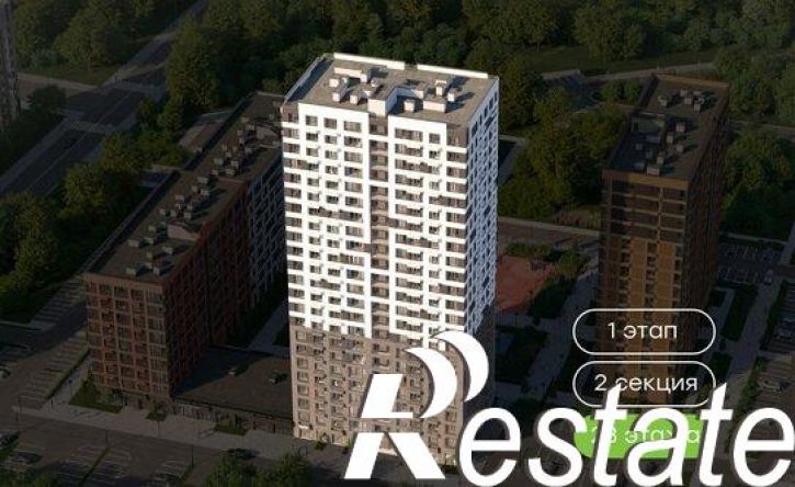 1-комн квартира в новом доме улица Героев Пассаров, 4/1,  д. 4/1