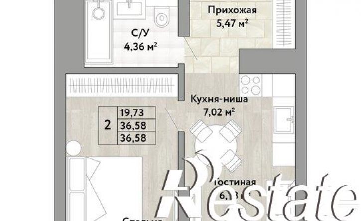 1-комн квартира в новом доме улица имени Лейтенанта Орлова, 10/2,  д. 10/2