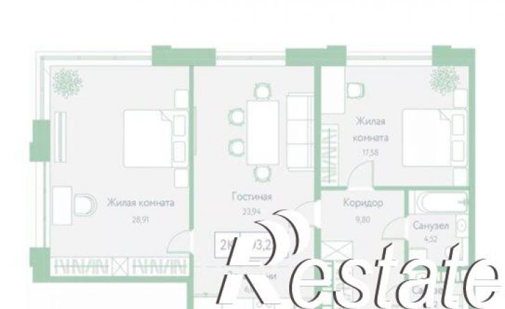 2-комн квартира Доступный переулок, 14,  д. 14
