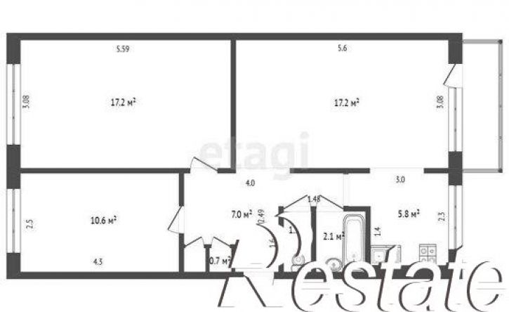 4-комн квартира Ладожская улица, 21,  д. 21