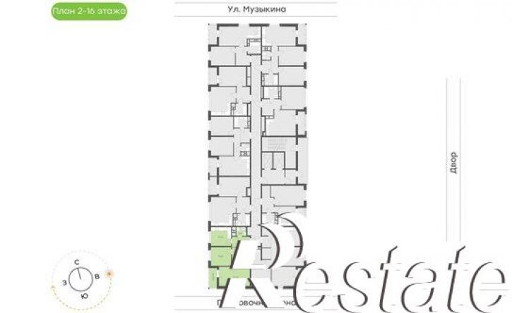 2-комн квартира в новом доме улица Героев Пассаров, 4/2,  д. 4/2