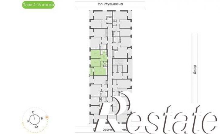 2-комн квартира в новом доме улица Героев Пассаров, 4/2,  д. 4/2