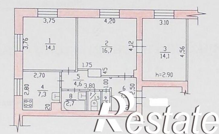 3-комн квартира Краснореченская улица, 34Б,  д. 34Б