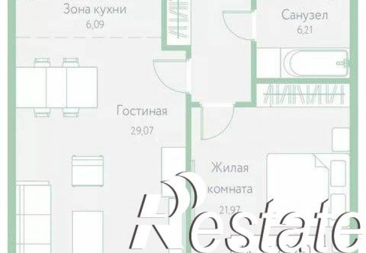 1-комн квартира Доступный переулок, 14,  д. 14