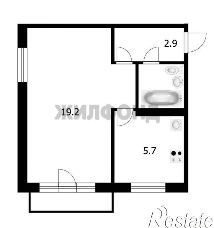 1-комн квартира Космическая улица, д.9в