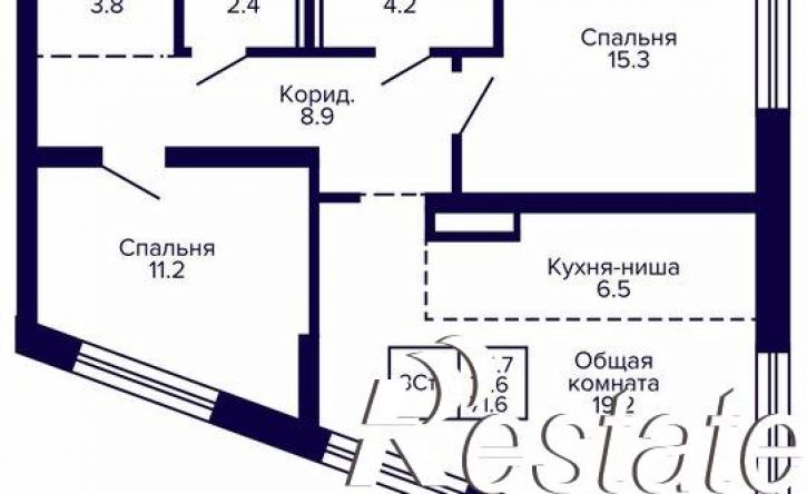 3-комн квартира в новом доме улица Карла Маркса, 96 к3,  д. 96 к3